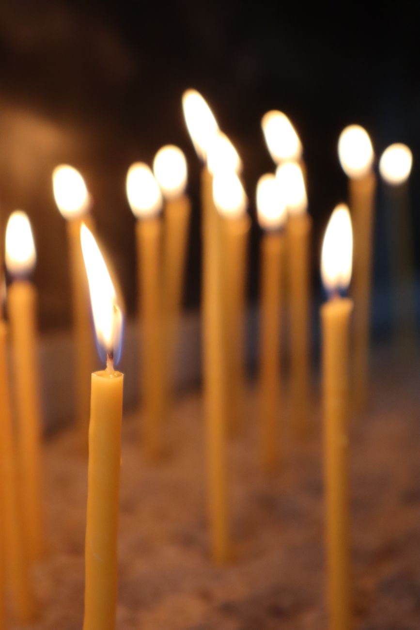 lights on candles